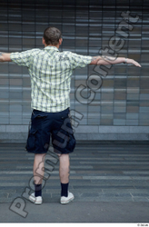 Whole Body Man T poses White Casual Slim Standing Street photo references